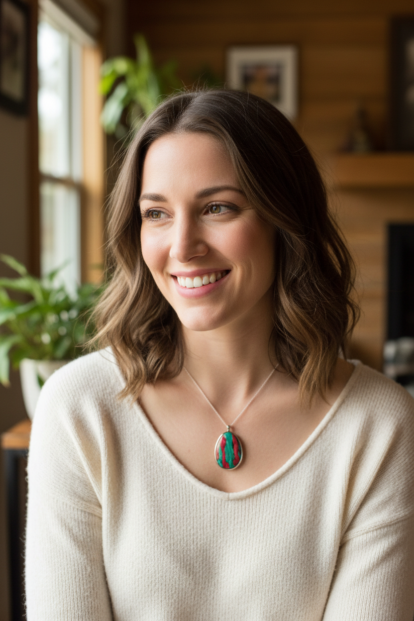 Scottish Organic Heathergems Necklace - Handmade in Scotland — view 10