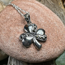 Load image into Gallery viewer, Shamrock Marcasite Necklace

