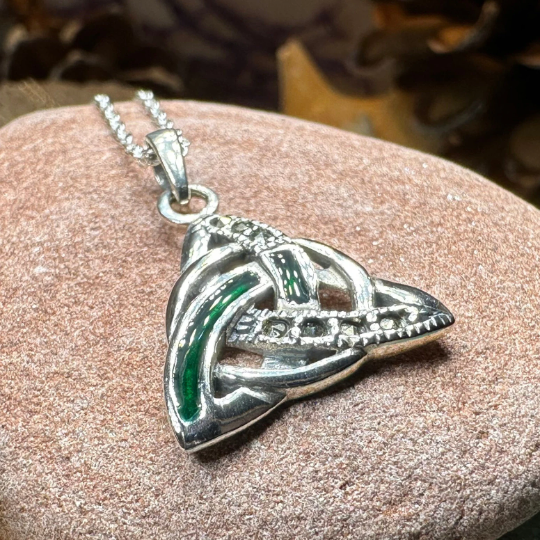 Aria Trinity Knot Necklace in sterling silver