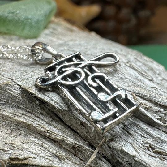 Music Notes Necklace — view 2