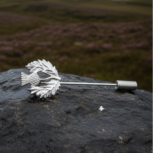 Scotland Thistle Pin in Sterling Silver