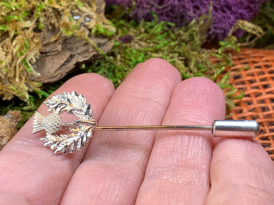 Scotland Thistle Pin in Sterling Silver — view 4