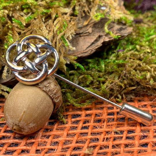 Celtic Knot Tie Pin in Sterling Silver — view 3