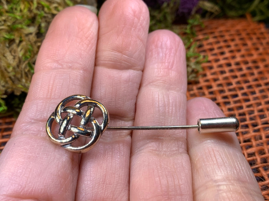 Celtic Knot Tie Pin in Sterling Silver — view 7