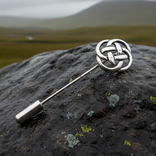 Celtic Knot Tie Pin in Sterling Silver