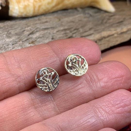 Rose Mackintosh Stud Earrings — view 3