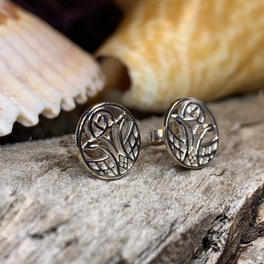 Rose Mackintosh Stud Earrings — view 4
