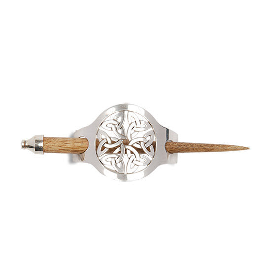 Elegant Trinity Knot Hair Slide - Celtic Crystal Design Jewelry — view 7