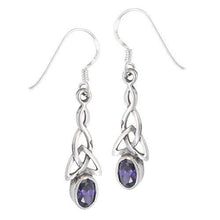 Load image into Gallery viewer, Celtic Trinity Knot Crystal Earrings
