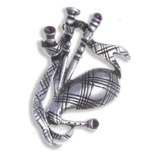 Load image into Gallery viewer, Bagpipes Crystal Brooch
