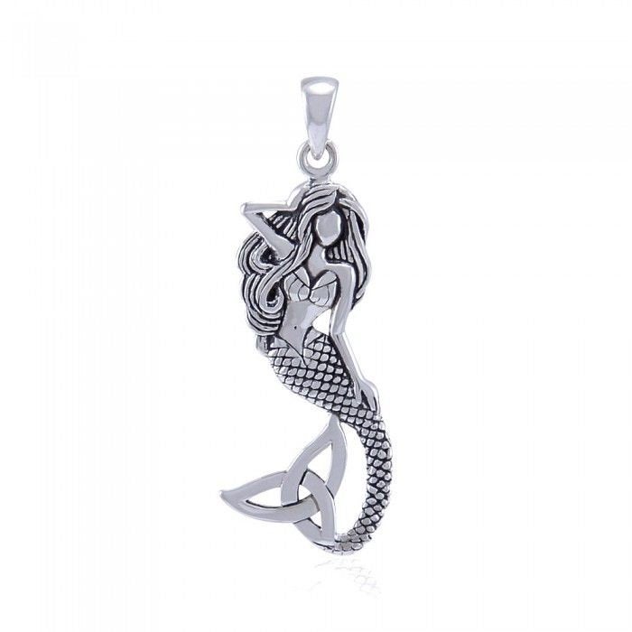 Trinity Knot Mermaid Necklace – Celtic Crystal Design Jewelry
