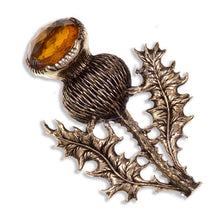 Load image into Gallery viewer, Thistle Brooch, Celtic Pin, Scotland Jewelry, Anniversary Gift, Scotland Brooch, Celtic Jewelry, Kilt Pin, Tartan Pin, Wiccan Pin
