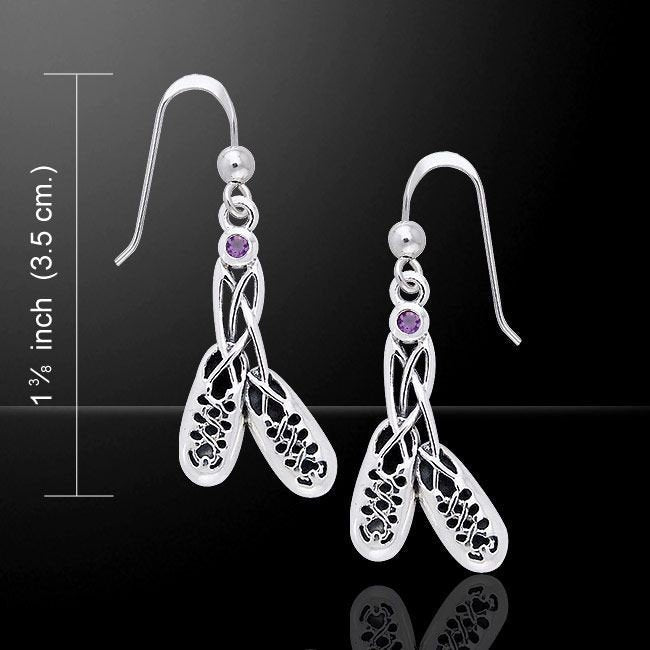 Irish Dance Shoes Earrings in Sterling Silver — view 5