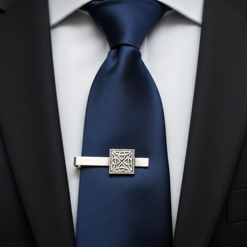 Square Trinity Knot Tie Bar — view 2