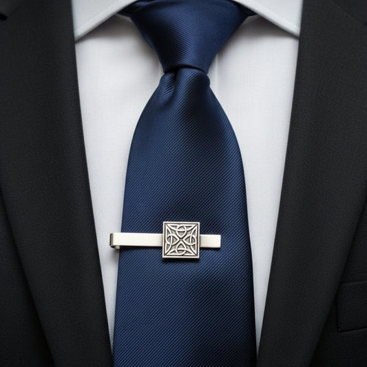 Square Trinity Knot Tie Bar — view 2