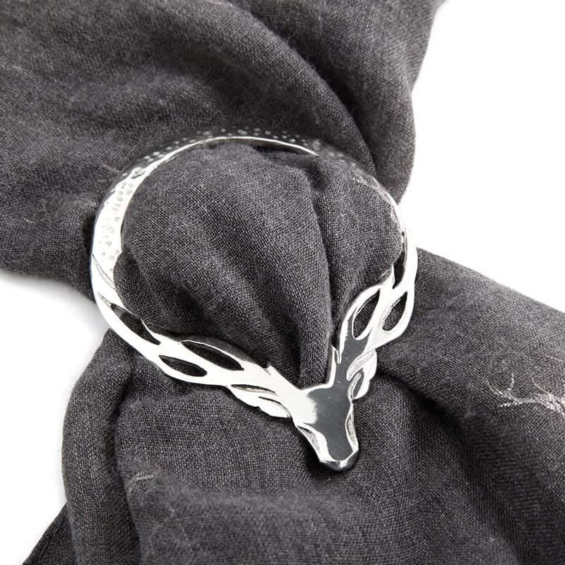 Pewter Stag Scarf Ring - Handmade in Scotland