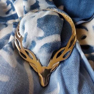 Pewter Stag Scarf Ring - Handmade in Scotland