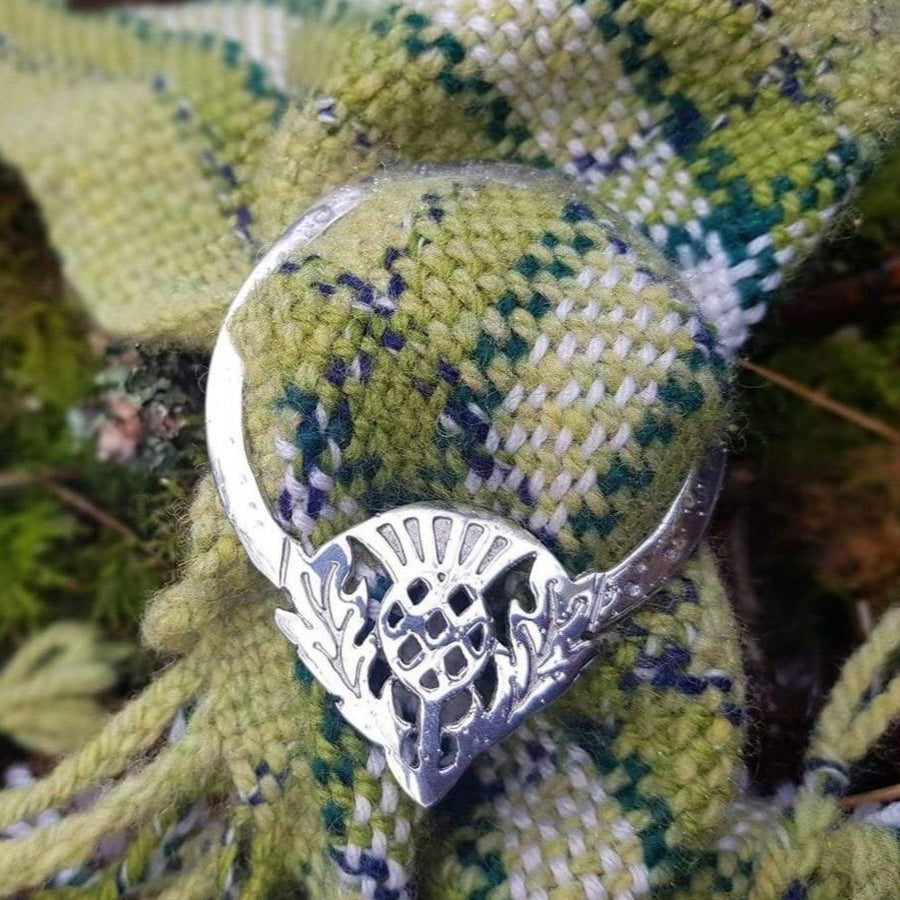 Celtic Thistle Scarf Ring - Handmade in Scotland