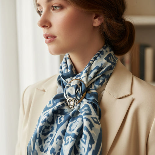 Celtic Mackintosh Heart Scarf Ring - Handmade in Scotland