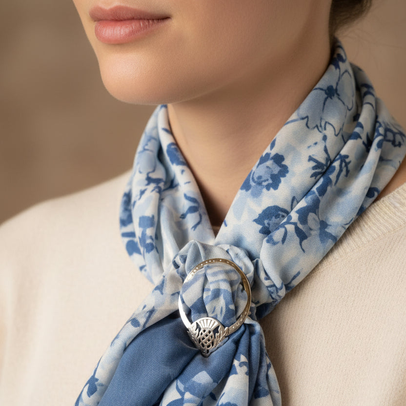 Celtic Thistle Scarf Ring - Handmade in Scotland — view 8