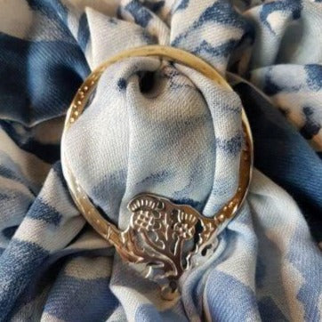 Double Thistle Scarf Ring - Handmade in Scotland