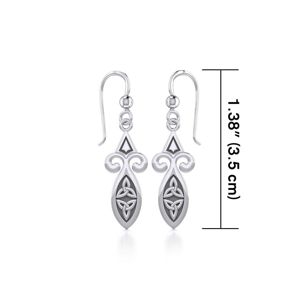 Moura Celtic Knot Earrings in Sterling Silver — view 5