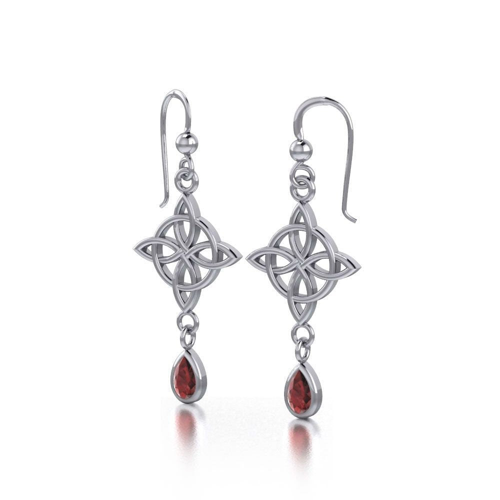 Celtic Knot Earrings, Irish Jewelry, Celtic Jewelry, Anniversary Gift, Scotland Jewelry, Outlander Gift, Quaternary Knot Jewelry, Mom Gift