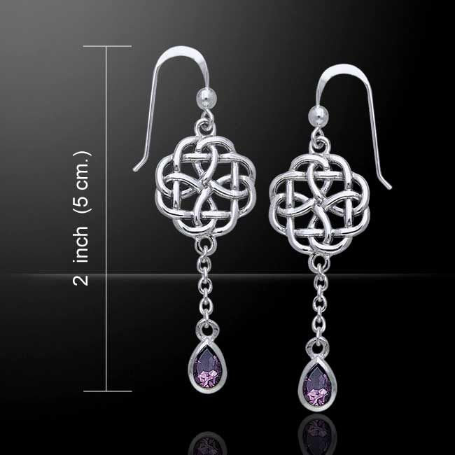 Kate Celtic Knot Earrings in Sterling Silver — view 13