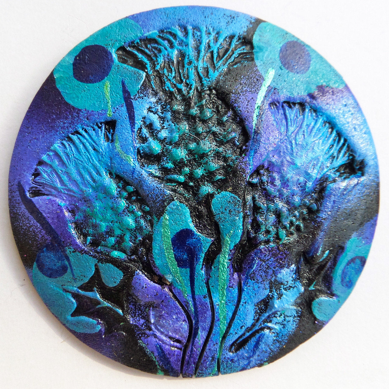 Scotland Triple Thistle Brooch - Handmade in Scotland — view 11