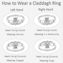Load image into Gallery viewer, Claddagh Ring, Celtic Jewelry, Irish Jewelry, Bridal Jewelry, Ireland Gift, Promise Ring, Anniversary Gift, Girlfriend Gift, Wife Gift
