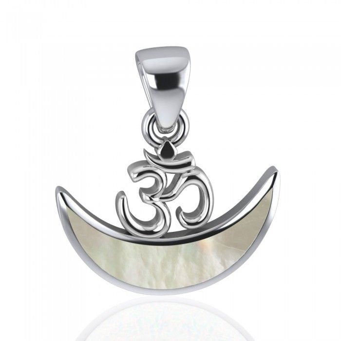 Moon Om Necklace in Sterling Silver