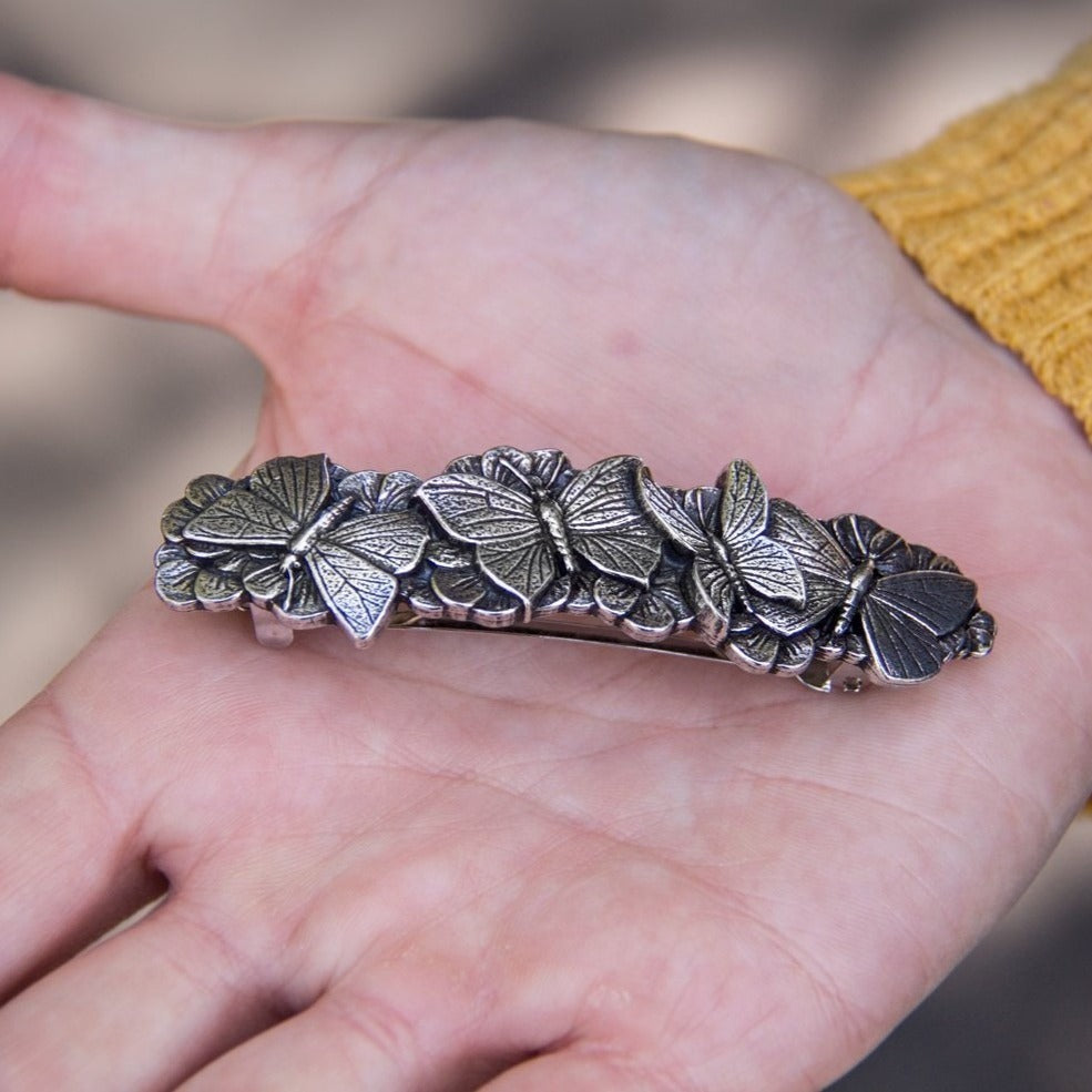 Butterfly Hair Clip, Celtic Hair Barrette, Hair Jewelry, Nature Jewelry, Celtic Jewelry, Celtic Barrette, Art Deco Jewelry, Bun Holder