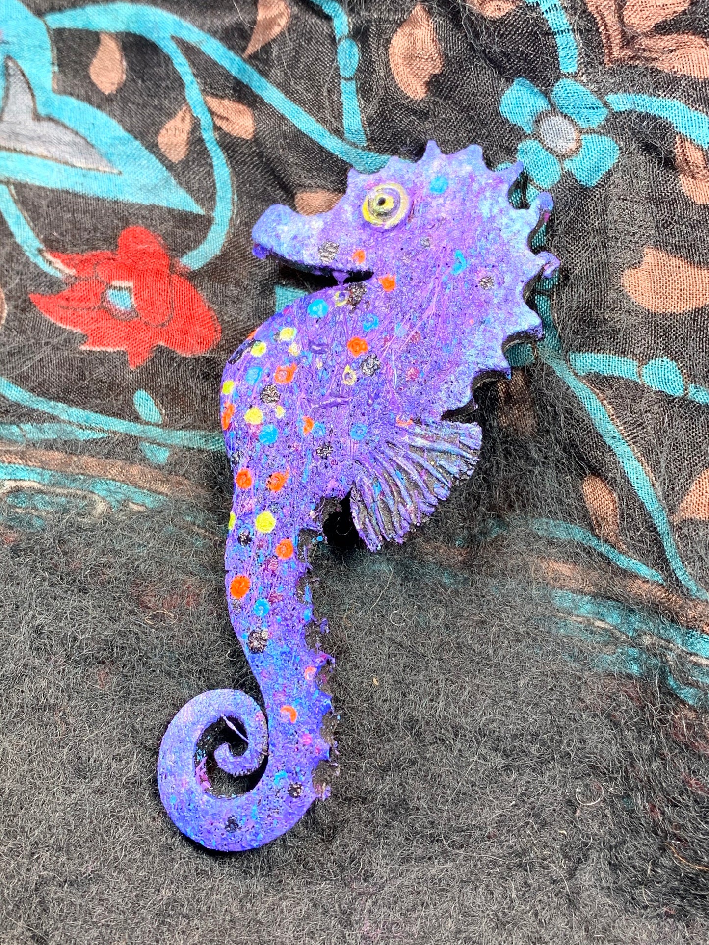 Colorful Seahorse Brooch — view 6