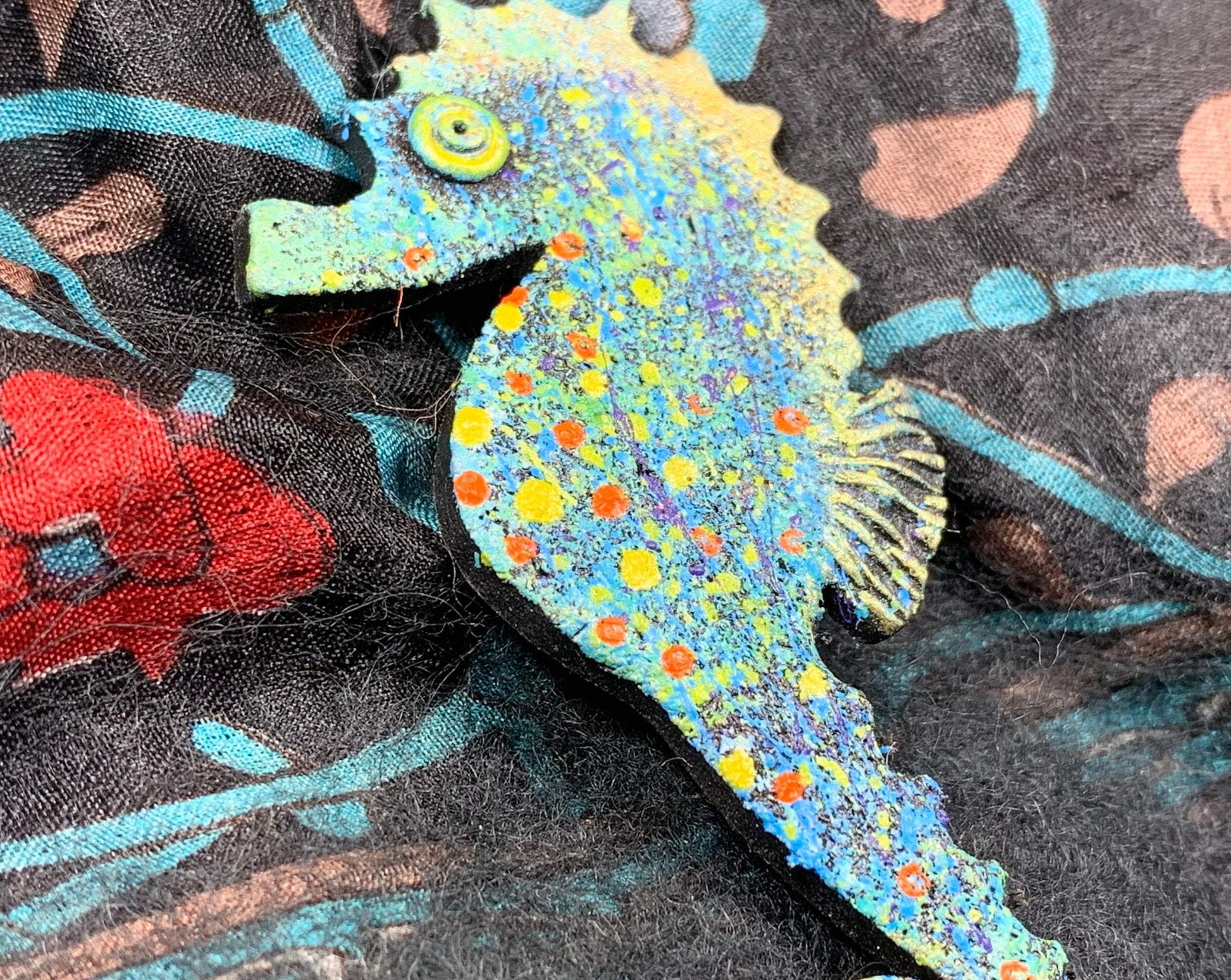Colorful Seahorse Brooch — view 4