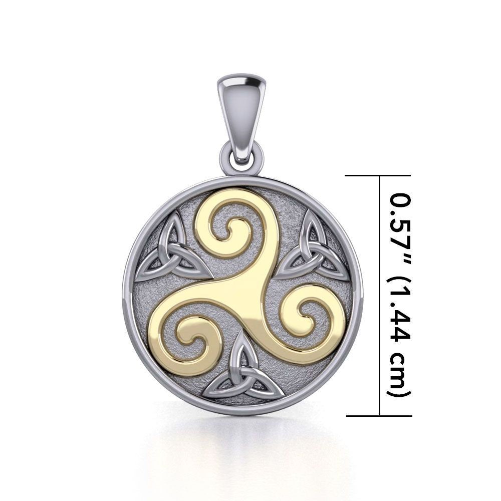 Carran Celtic Spiral Necklace in Sterling Silver — view 9