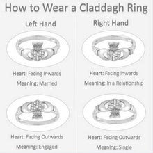 Load image into Gallery viewer, Claddagh Ring, Celtic Jewelry, Irish Jewelry, Celtic Knot Jewelry, Irish Ring, Irish Dance Gift, Anniversary Gift, Amethyst Engagement Ring
