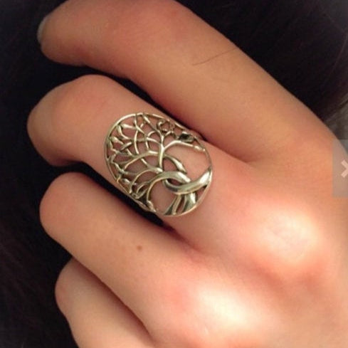 Rona Celtic Tree of Life Ring in Sterling Silver