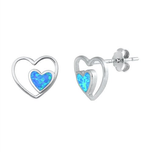 Double Heart Stud Earrings – Celtic Crystal Design Jewelry