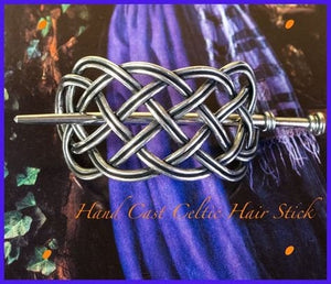 Celtic Knot Hair Slide, Celtic Barrette, Shawl Pin, Irish Jewelry, Celtic Jewelry, Celtic Barrette, Mom Gift, Bun Holder, Sister Gift
