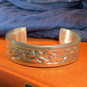 Irish Shamrock Cuff Bracelet