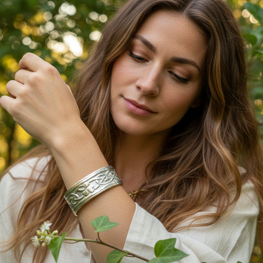 Irish Shamrock Cuff Bracelet