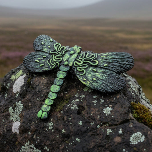 Mystical Forest Dragonfly Brooch - Handmade in Scotland