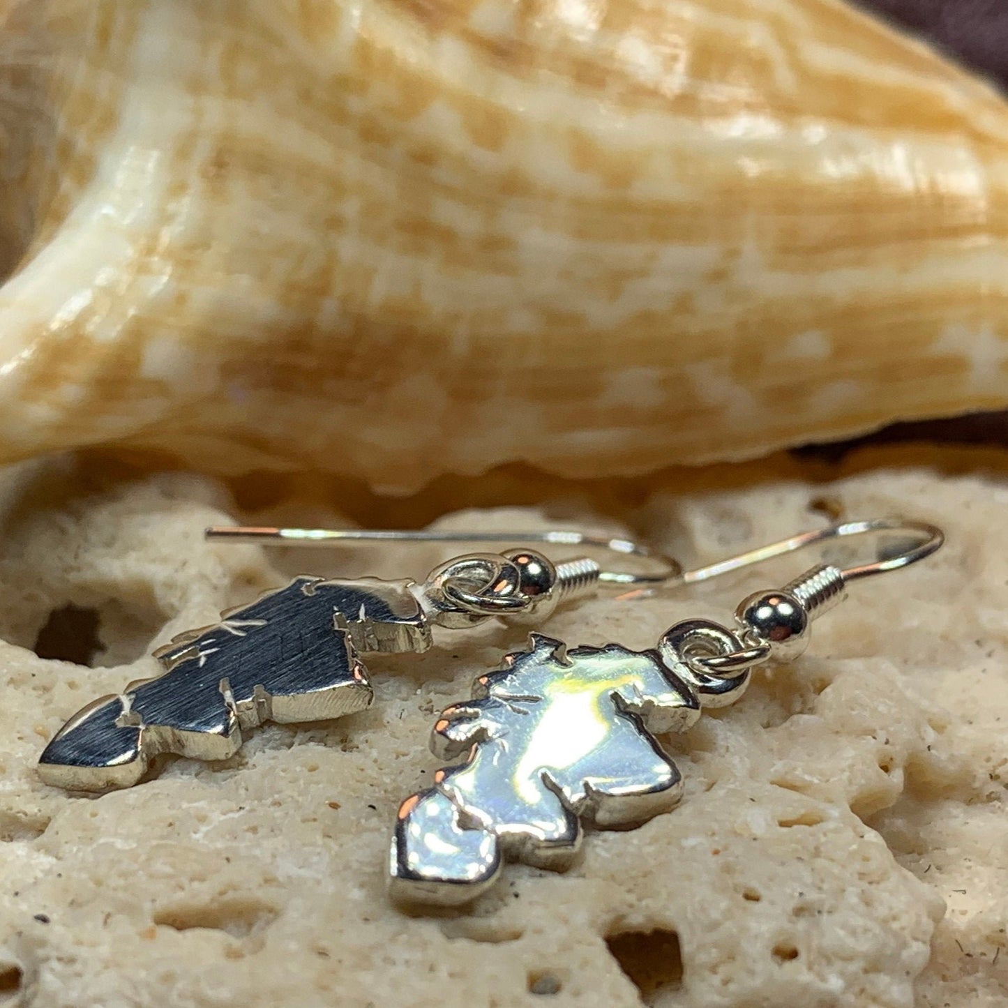 Scotland Map Earrings - Handmade in Scotland — view 3