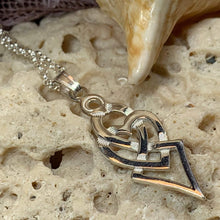 Load image into Gallery viewer, Sterling Silver Celtic Necklace. Celtic love knot necklace is based on a design found on a piece of jewelry at a ancient site in Ireland.
