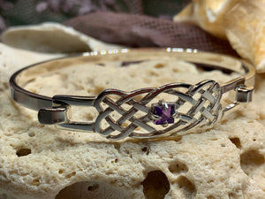 Celtic Knot Bracelet, Celtic Jewelry, Irish Jewelry, Love Knot Jewelry, Bridal Jewelry, Amethyst Jewelry, Wife Gift, Wiccan Jewelry, Norse