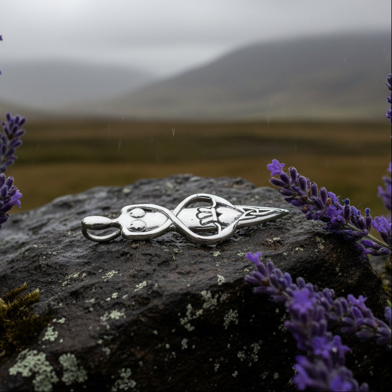 Danu Necklace, Trinity Knot Pendant, Celtic Jewelry, Goddess Pendant, Anniversary Gift, Wiccan Jewelry, Pagan Jewelry, Claddagh Jewelry