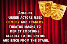 Load image into Gallery viewer, Theater Mask Stud Earrings, Comedy and Tragedy Jewelry, Mask Jewelry, Broadway Jewelry, Anniversary Gift, Actor Gift, Theater Gift, Mom Gift
