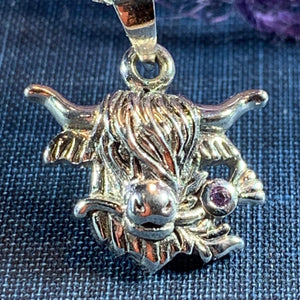 Highland Cow Thistle Necklace
