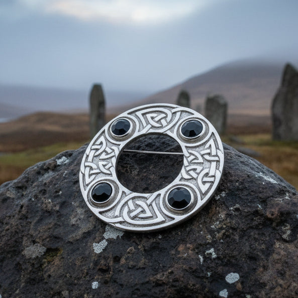 Crystal Celtic Knot Brooch