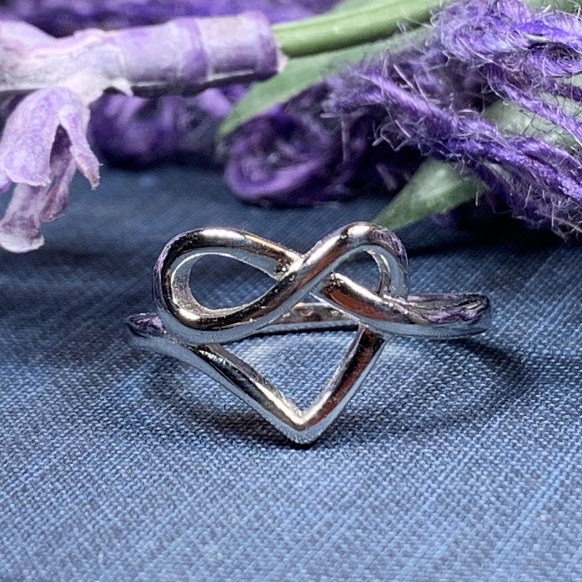 Celtic Forever Heart Ring in sterling silver
